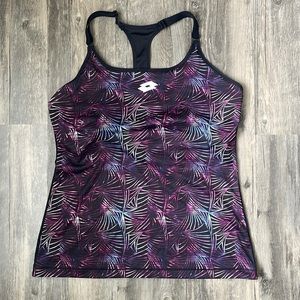 Lotto athletic tank with built in bra